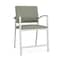 Lesro Newport Wide Hip Chair Metal Frame, Silver, OH Eucalyptus Upholstery NP1261 - alternate 1